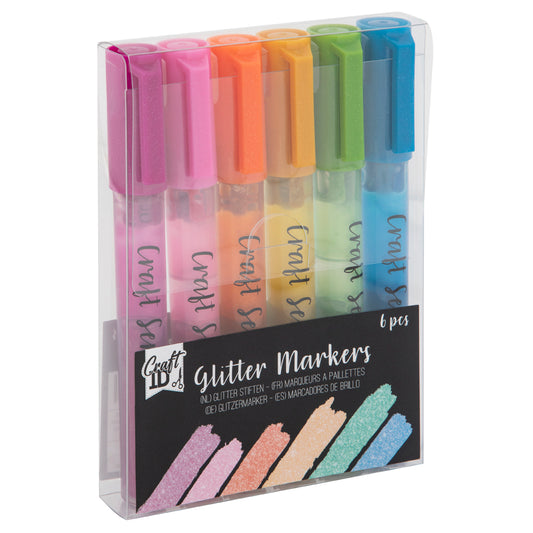 Set 6 markere Creative Craft, cu sclipici Craft Sensations