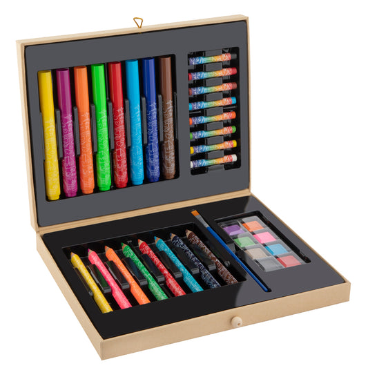 Set coloriaj Creative Craft, 33 piese, creioane acuarele si carioci