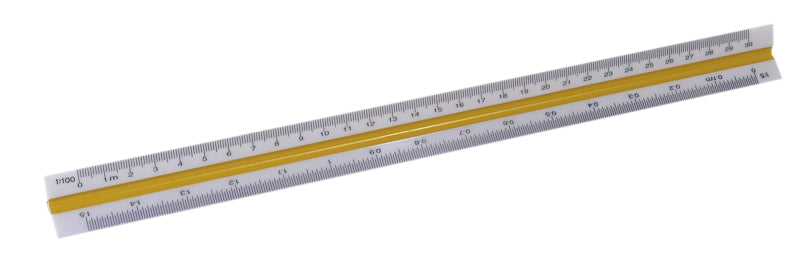 Rigla 30 Cm, Triunghiulara Cu 6 Scale (1:2.5; 1:5; 1:10; 1:20; 1:50; 1:100), Kangaro
