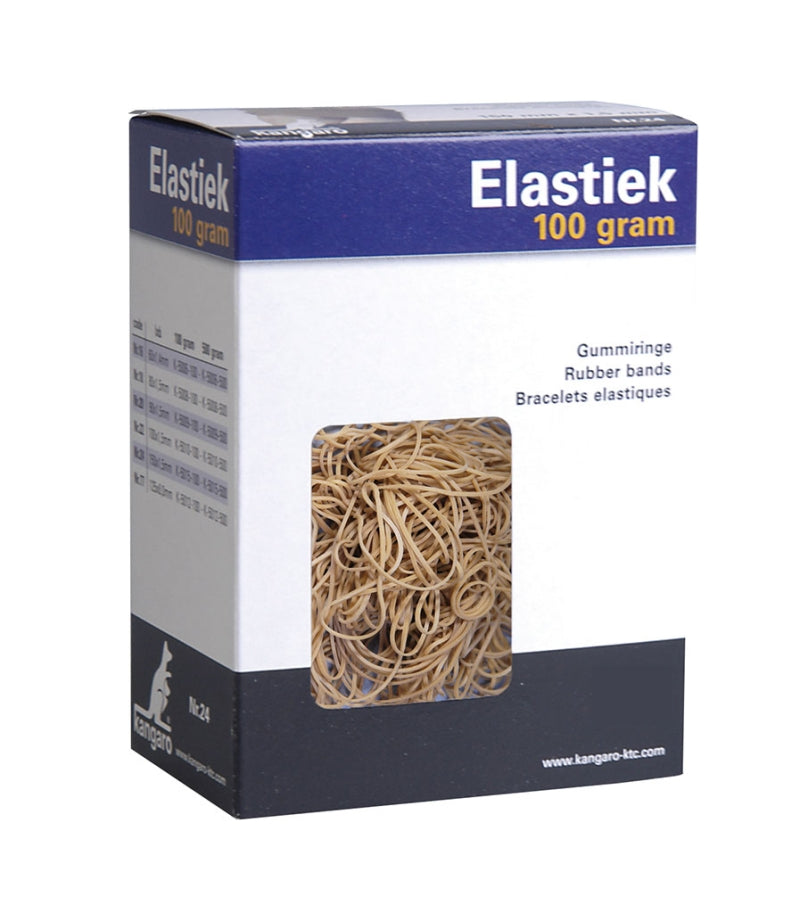 Elastice Pentru Bani, 100g/cutie, D 90 X 1,5mm, Kangaro
