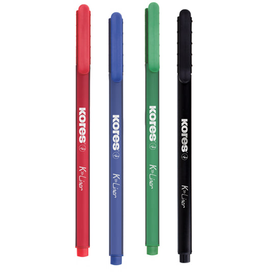 Set 4 finelinere Kores, varf 0.4 mm
