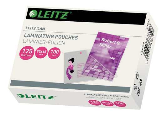 Folie Laminare Leitz, La Cald, 65x95 Mm, 125 Mic, 100 Buc/set