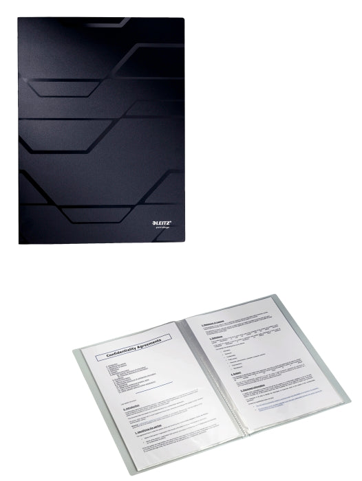 Dosar Plastic De Prezentare Cu 40 De Folii, Leitz Prestige - Negru