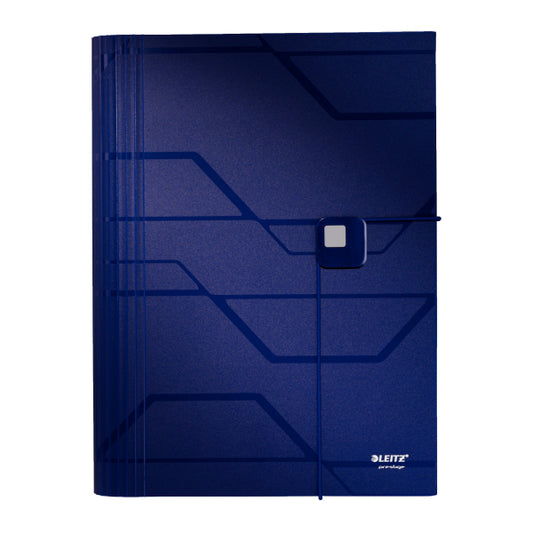 Mapa Plastic Cu 6 Compartimente, Leitz Prestige - Albastru