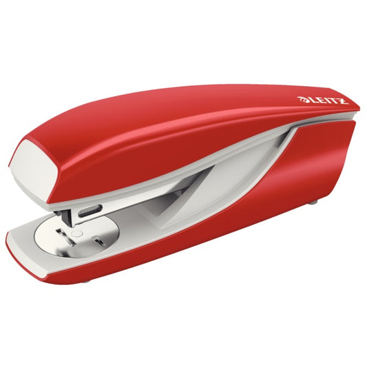 Capsator Metalic Leitz 5502 Nexxt Series, 30 Coli, 200 Capse P3 Incluse, Rosu