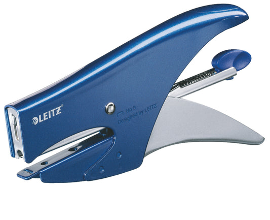 Capsator Metalic Leitz 5547 Tip Cleste, 15 Coli, Albastru