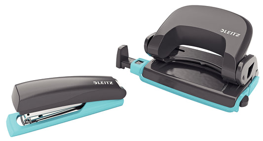 Set Leitz Urban Chic Mini-perforator Ai Mini-capsator, Gri/albastru Deschis