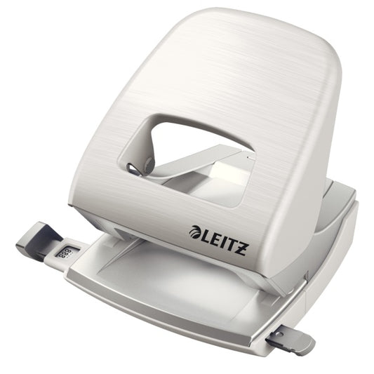 Perforator Metalic Leitz Style 5006 Nexxt Series, 30 Coli, Alb Arctic