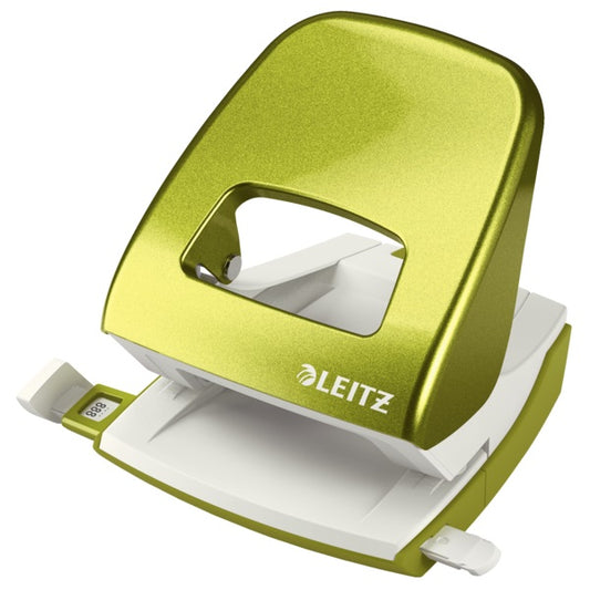 Perforator Metalic Leitz Wow 5008 Nexxt Series, Cutie, 30 Coli - Verde Metalizat