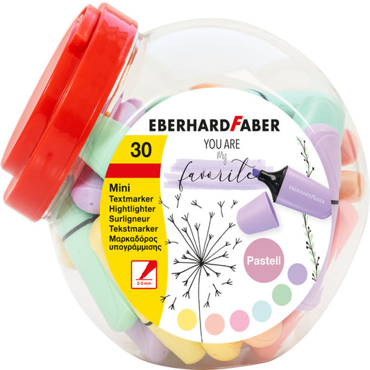 Display 30 Buc Textmarker Mini Pastel Eberhard Faber