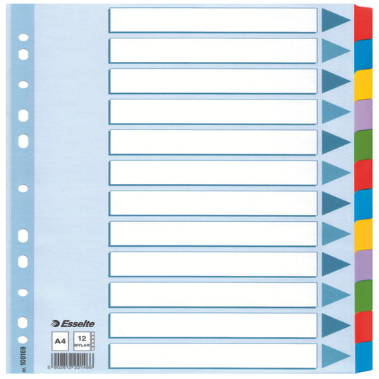 Separatoare Index Carton 12 Coli Mylar Esselte