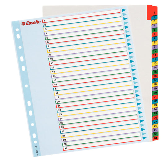 Separatoare Index Plastic 1-31 Reinscriptibil Esselte