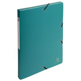 Mapa Plastic Cu Elastic Si Burduf 2.5cm Verde Exacompta