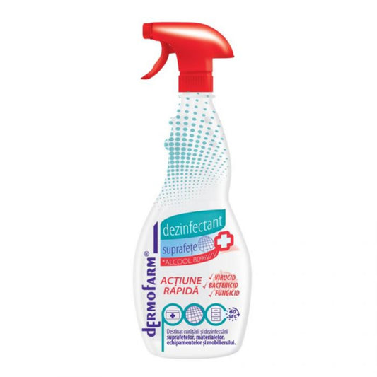 Solutie Dezinfectanta Farmec pentru Suprafete Dermofarm, 80% Alcool, 750 ml
