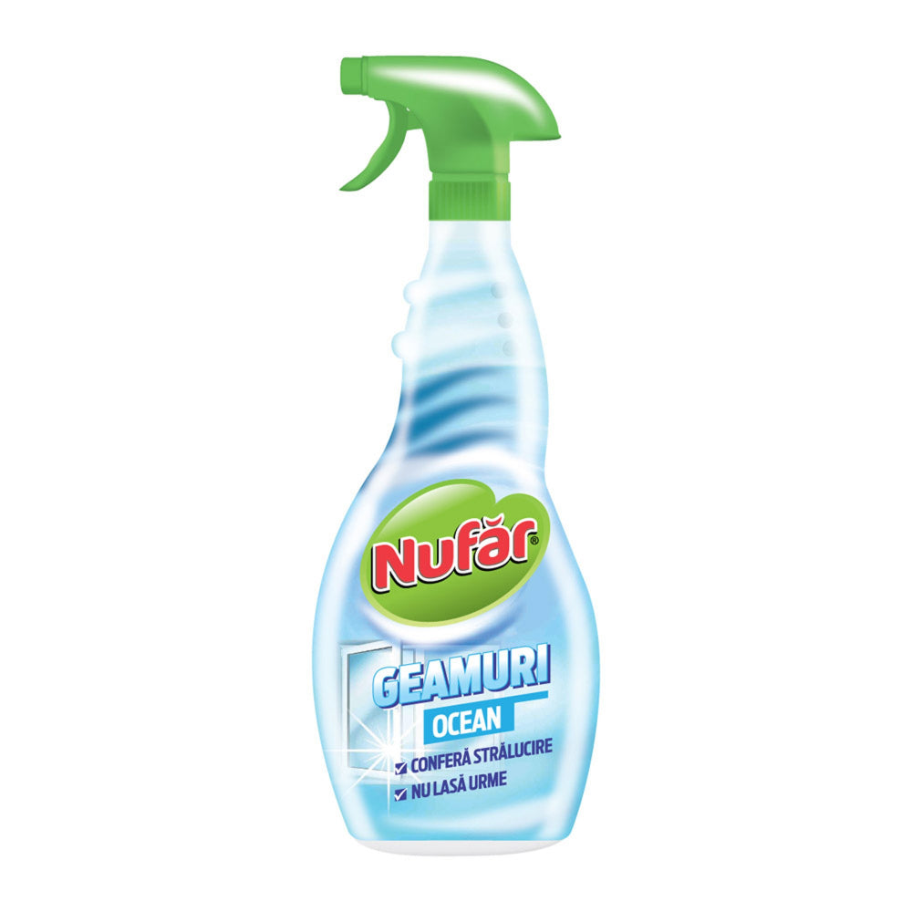 Detergent Geamuri Nufar Ocean cu Pulverizator, 500 ml