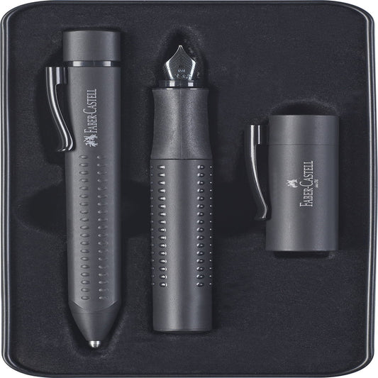 Set Cadou Stilou + Pix Grip 2011 All Black Faber-castell
