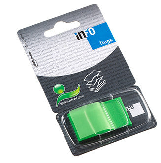 Index Adeziv Plastic 25*43mm 50 File Verde Info Notes