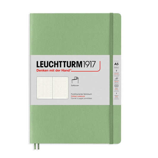 Caiet A5 Punctat Coperta Flexibila Vernil Pastel Leuchtturm