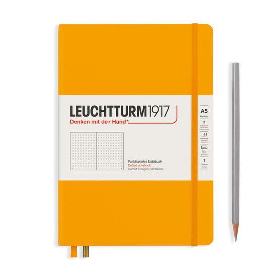 Caiet A5 Punctat Coperta Rigida Galben Mustar Leuchtturm