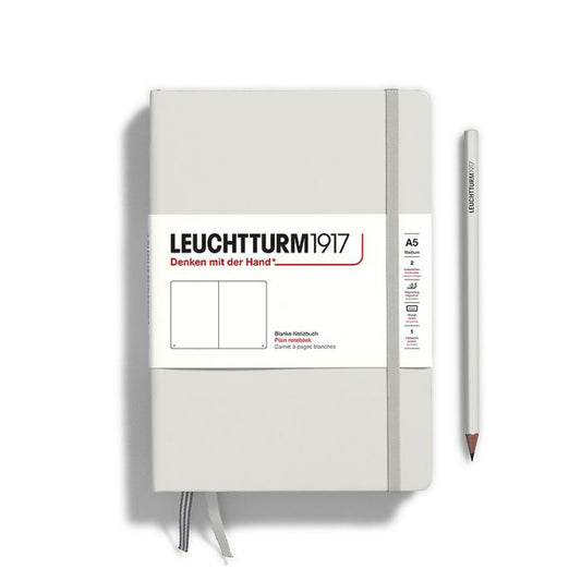 Caiet A5 Velin Coperta Rigida Gri Deschis Leuchtturm