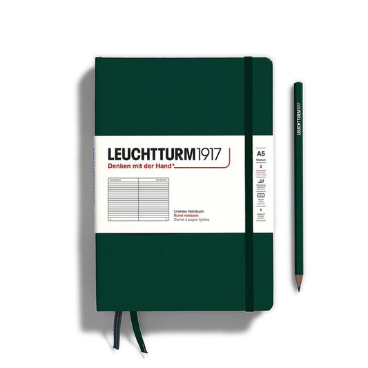 Caiet A5 Dictando Coperta Rigida Verde Padure Leuchtturm