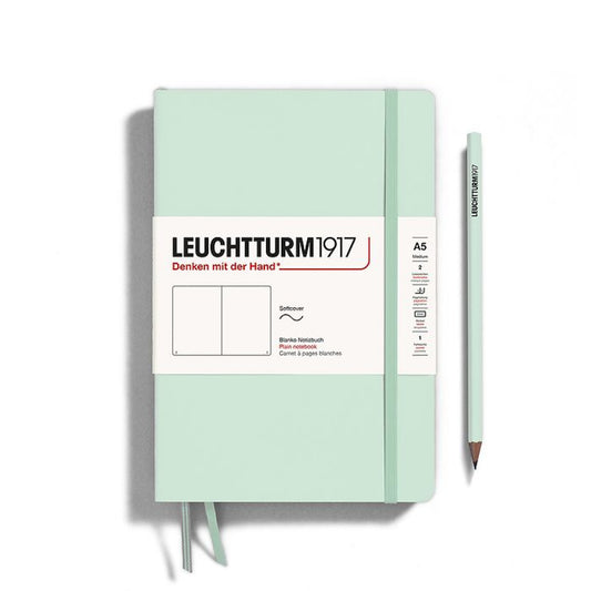 Caiet A5 Velin Coperta Flexibila Verde Menta Leuchtturm