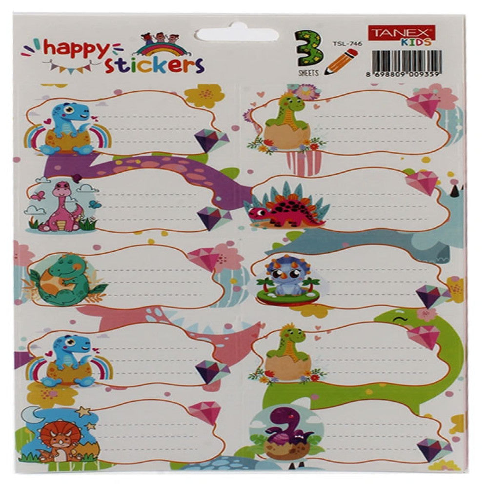 Etichete Scolare 30/set Dino Tls-746 Tanex