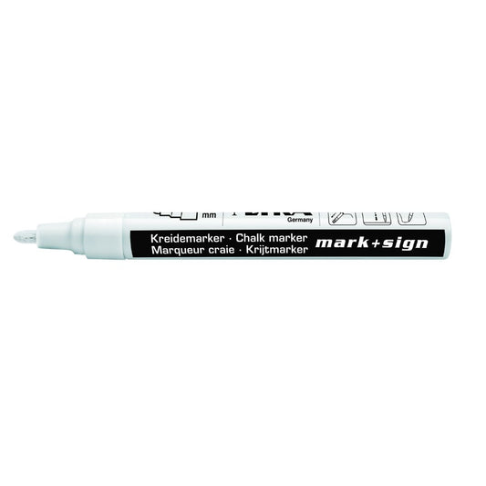 Marker Cu Creta, Pentru Table De Scris, Varf 2-4.0mm, Lyra - Alb