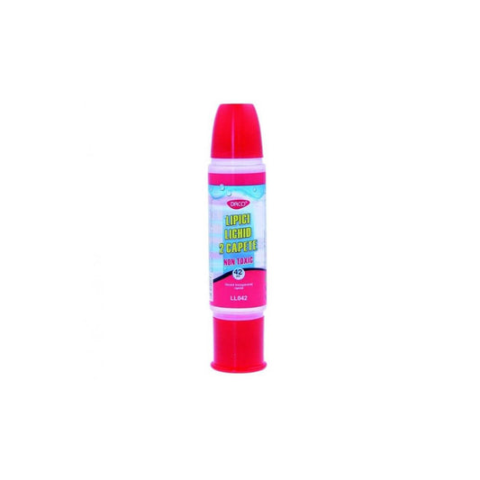 Lipici Lichid cu 2 Capete DACO, 42 ml, Lipici Transparent, Lipici cu 2 Capete, Lipici Scoala Lichid, Lipici Scola Doua Capete, Lipici Transparent Daco, Lipici Lichid Transparent