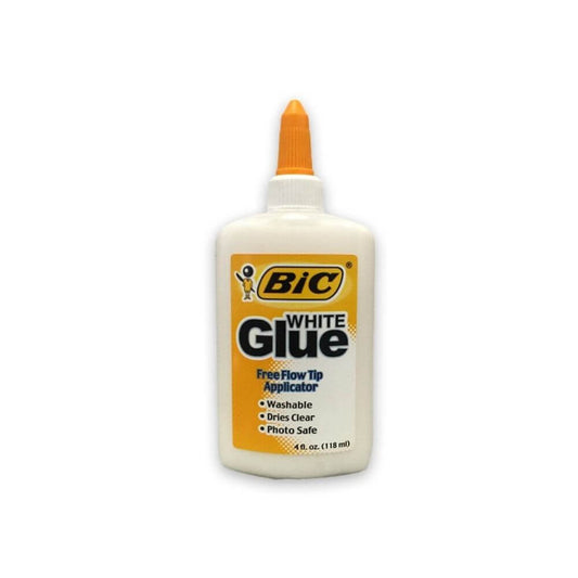 Lipici Lichid BIC, 118 ml, Culoare Alba, pentru Lemn si Hartie, Lipici Lichid pentru Uz Scolar, Lipici Scoala Lichid, Lipici Scoala Alb, Lipiciuri Albe Lichide BIC, Lipici cu Uscare Rapida, Lipiciuri pentru Hartie si Lemn