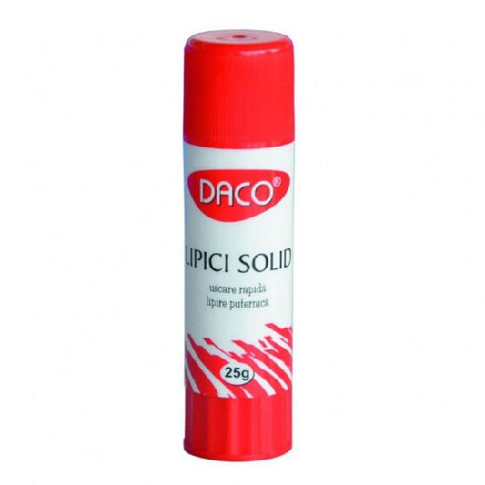 Lipici Solid DACO, 25 g, Material PVP, Lipici pentru Uz Scolar, Lipici Scoala, Lipici Solid Mic, Lipici Solid, Lipici pentru Craft, Lipici Daco Solid, Lipici din PVP,  Lipici Solid cu Uscare Rapida, Lipici Solid Rezistent