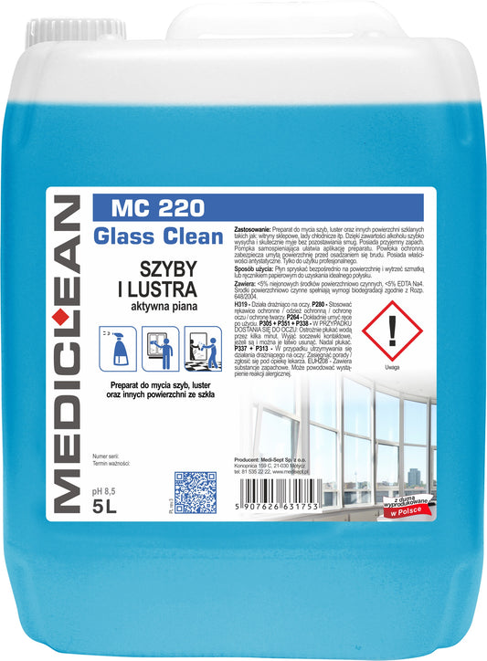 Detergent Pentru Geamuri Mediclean Mc220, 5l