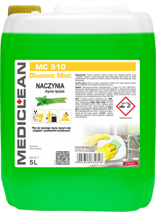 Detergent Vase Mediclean Mc510, 5l - Menta