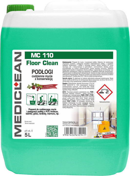 Detergent Pentru Pardoseli Mediclean Mc110, 5l-fructe De Padure