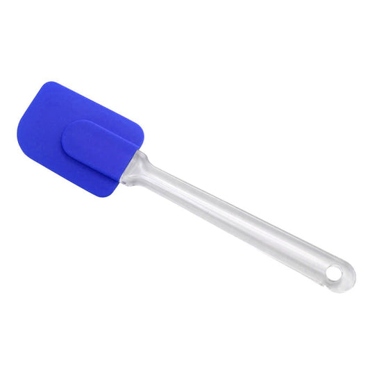 Paleta din Silicon pentru Ornat, Maner din Plastic cu Spatula Atasata, Culoare Albastru