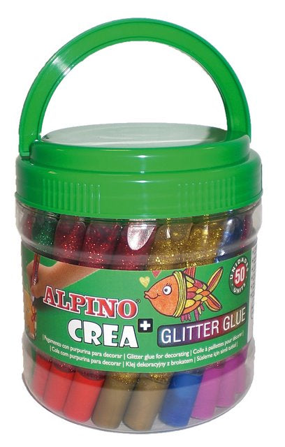 Galeata Lipici Glitter Classic, 50 Buc/set, Alpino Crea