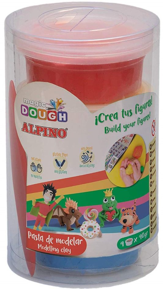 Kit 4 Culori X 40gr. Plastilina Magica, 160 Grame, Alpino