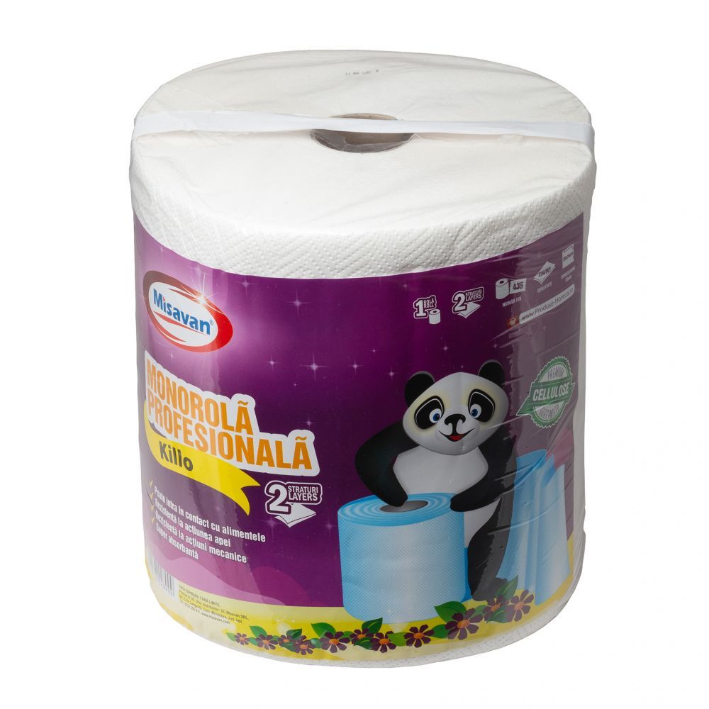 Prosop Hartie Monorola Misavan Profesionala Killo, 2 Straturi, 435 Foi, 23 g/mÂ², Dimensiune Foaie 200x240 mm