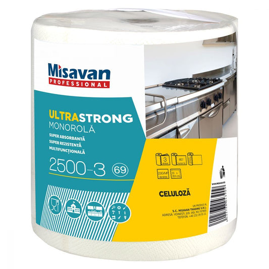 Prosop Hartie Monorola Misavan, Professional Ultra Strong, 3 Straturi, 657 Foi, 23 g/mÂ², Dimensiune Foaie 200x264 mm