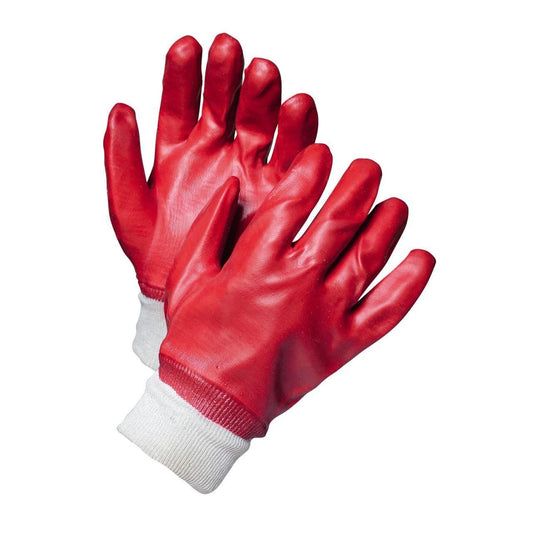 Manusi de Protectie PROTEK, Rosu, din PVC, Rezistente la Produse Petroliere, Manseta Elastica, Manusi Protectia Muncii, Manusi Gradinarit, Manusi Agricultura