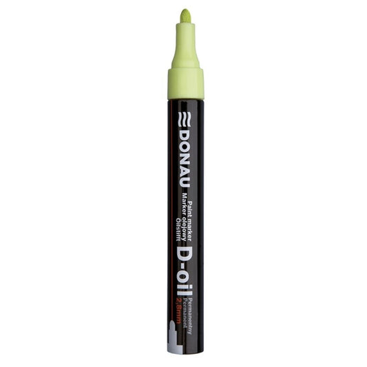 Marker Permanent pe Baza de Ulei, Varf Rotund, Scriere 2.8 mm, Culoare Galbena, Marker Colorat, Marker pentru Birou