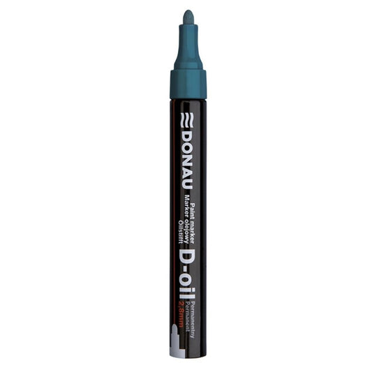 Marker Permanent pe Baza de Ulei, Varf Rotund, Scriere 2.8 mm, Culoare Verde, Marker Colorat, Marker pentru Birou