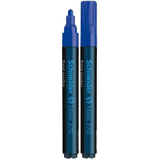 Marker cu Vopsea SCHNEIDER MAXX 270, Scriere 1-3 mm, Culoare Albastra, Marker Colorat, Marker pentru Birou