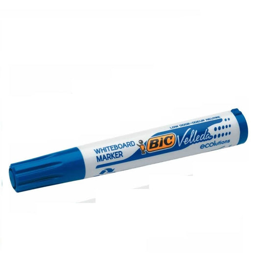 Marker Tabla Magnetica BIC Velleda, Varf Rotund de 2 mm, Culoare Albastra, Marker Whiteboard, Markere Albastre Whiteboard, Markere cu Varf Rotund pentru Tabla Magnetica, Markere Varf Rotund Whiteboard, Markere Whiteboard cu Varf 2mm