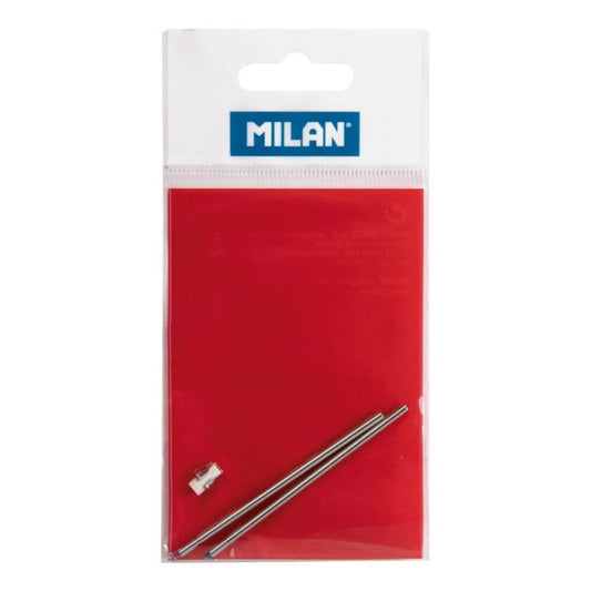 Set 2 Mine Pix MILAN Metal Mini, 0.5 mm, Albastre, cu Radiera, Set Mine Albastre Pixuri, Set Rezerve Pix, Mine pentru Pixuri cu Radiera, Mine Pixuri Albastre cu Radiera,Rezerve Mina Pix, Rezerve pentru Pixuri, Rezerve Pix MILAN, Rezerve Mine MILAN