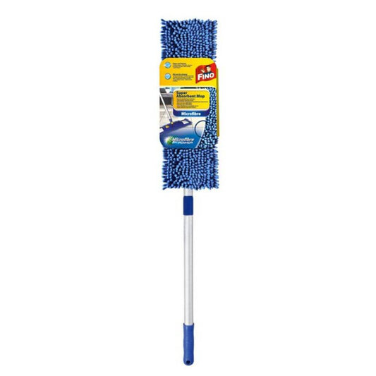 Mop Plat Microfibra Fino cu Coada Telescopica, 135 cm, Albastru, Mopuri Plate, Mopuri Plate cu Coada Metalica, Mopuri Curatenie Interior, Fino Mopuri din Microfibra, Mop Plat Microfibra, Mopuri Menaj, Accesorii pentru Uz Casnic