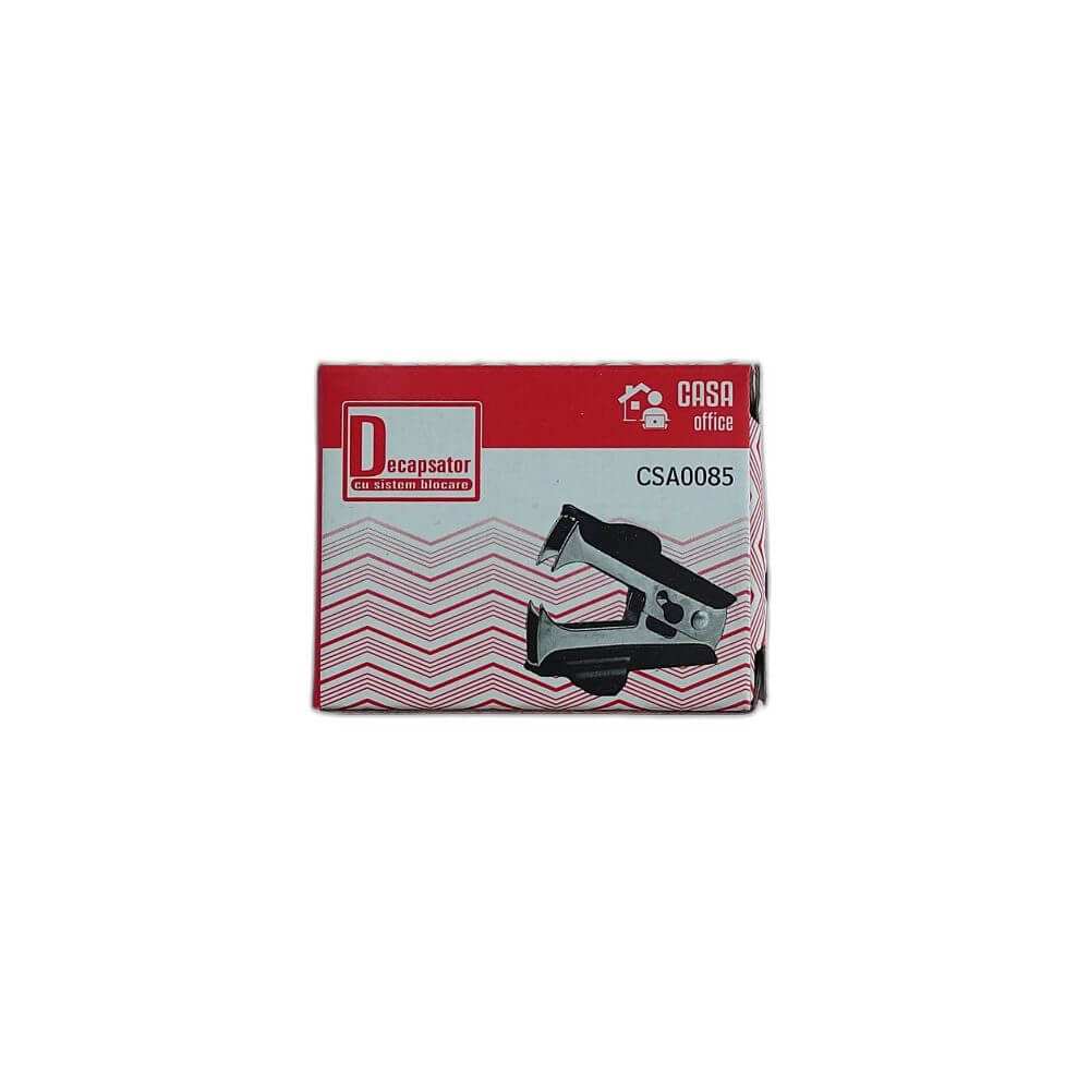 CASA OFFICE Decapsator cu Sistem de Blocare, Material Plastic/Metal, Culoare Negru