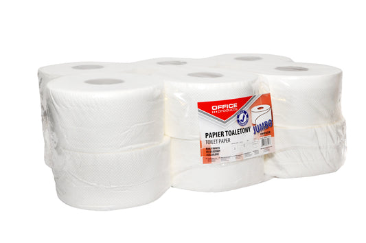 Hartie Igienica Alba, 120m - 2 Straturi, 12 Role/bax, Office Products Jumbo
