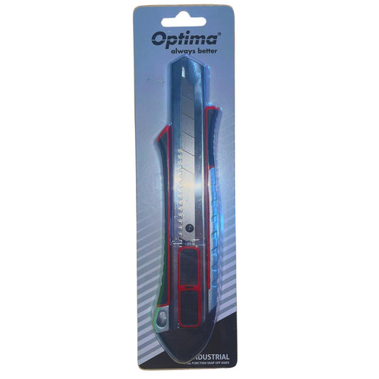 Cutter Optima Industrial, Lama 25mm Sk2 - Tratata, 2 Functiuni, Sina Metalica, Zinc Cu Abs