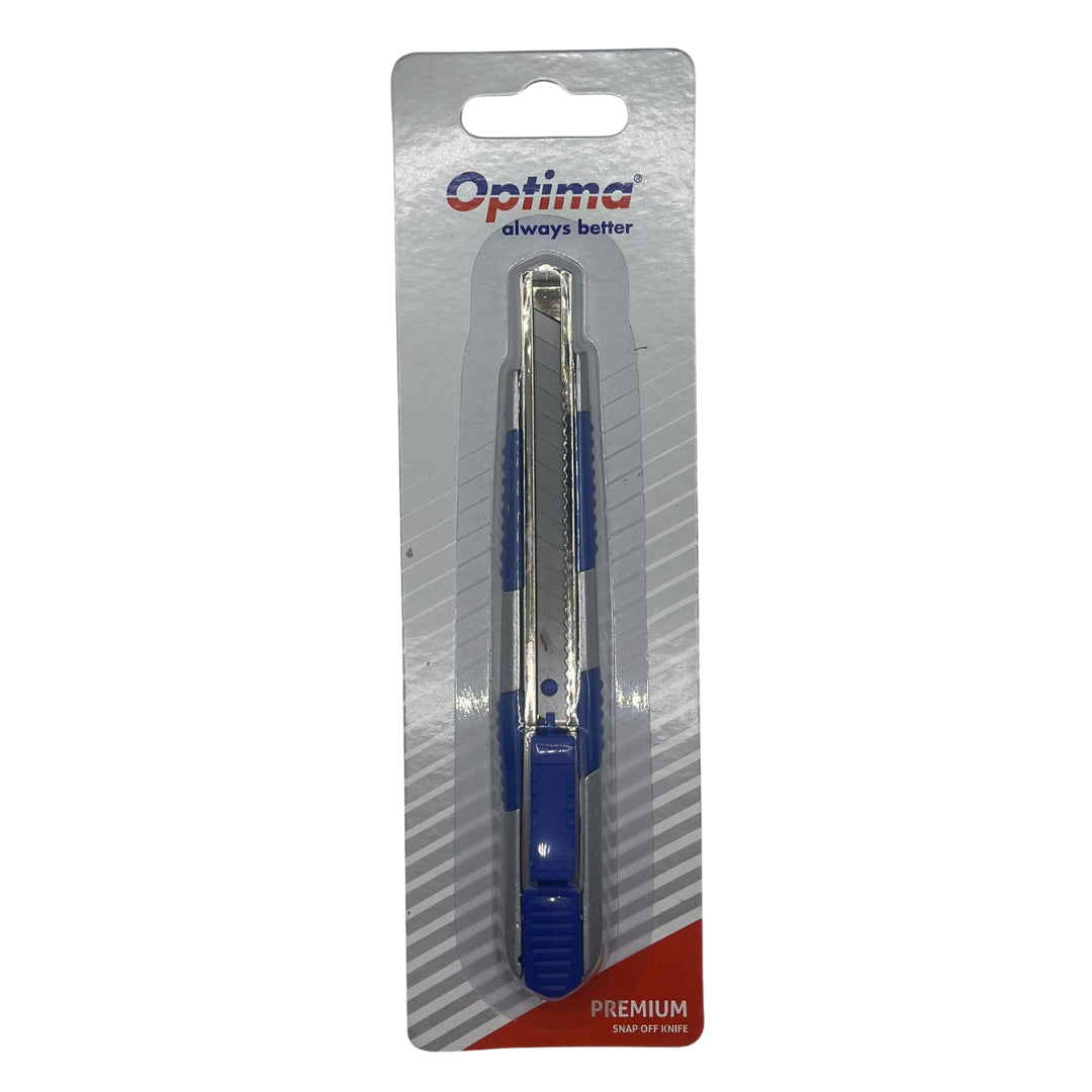 Cutter Optima Premium, Lama 9mm Sk5, Sina Metalica, Zinc Cu Rubber Grip
